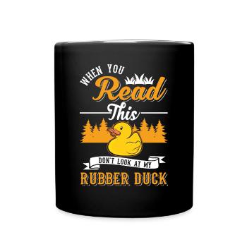 Canard en caoutchouc Cadeau Canard Grinçant Canard Bain Canard - Mug uni - noir - Devant