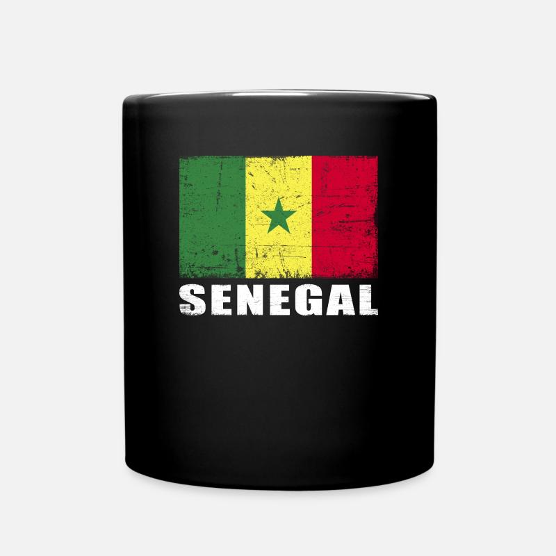 Sénégal Drapeau Grunge Sénégal Drapeau - Mug uni - noir