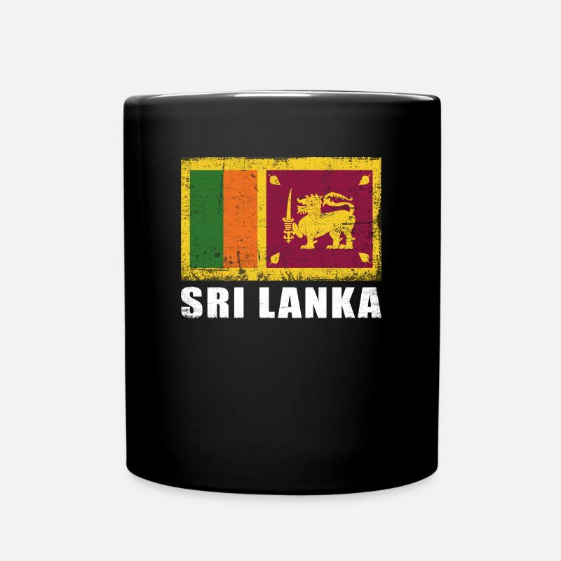 Drapeau du Sri Lanka Grunge Drapeau du Sri Lanka - Mug uni - noir