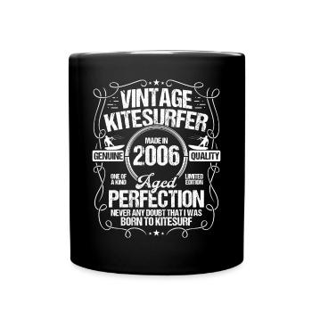 2006 Kiteboarding Kitesurfing Kitesurfer Born 2006 - Tasse einfarbig - Schwarz - Vorne