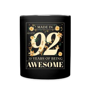 Août 1992 - Cadeau du 30e anniversaire. Génial. - Mug uni - noir - Devant