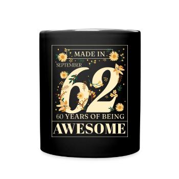 Septembre 1962 - cadeau du 60e anniversaire. Génial. - Mug uni - noir - Devant