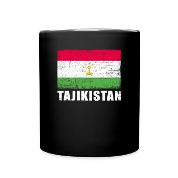 Tajikistan Flag Grunge Tajikistan Flag - Full Colour Mug - black - Front