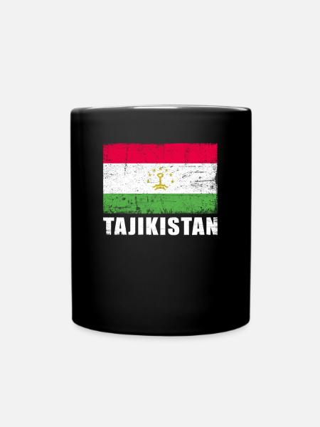 Tadschikistan Flagge Grunge Tadschikistan Fahne - Tasse einfarbig - Schwarz