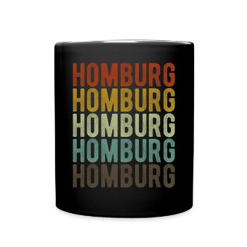 Homburg Stadt Retro Vintage - Tasse einfarbig - Schwarz - Vorne