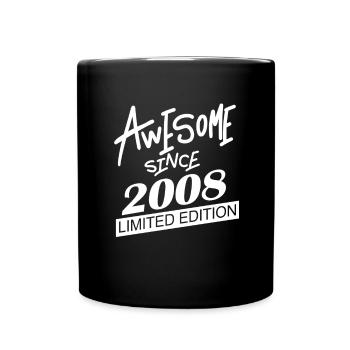 2008 - Jahrgang 2008 - Fantastisch seit 2008 - Tasse einfarbig - Schwarz - Vorne