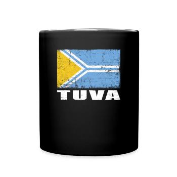 Tuva Flag Grunge Tuva Flag - Full Colour Mug - black - Front