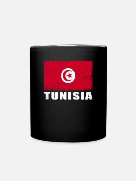 Drapeau tunisien Grunge Tunisie Drapeau - Mug uni - noir