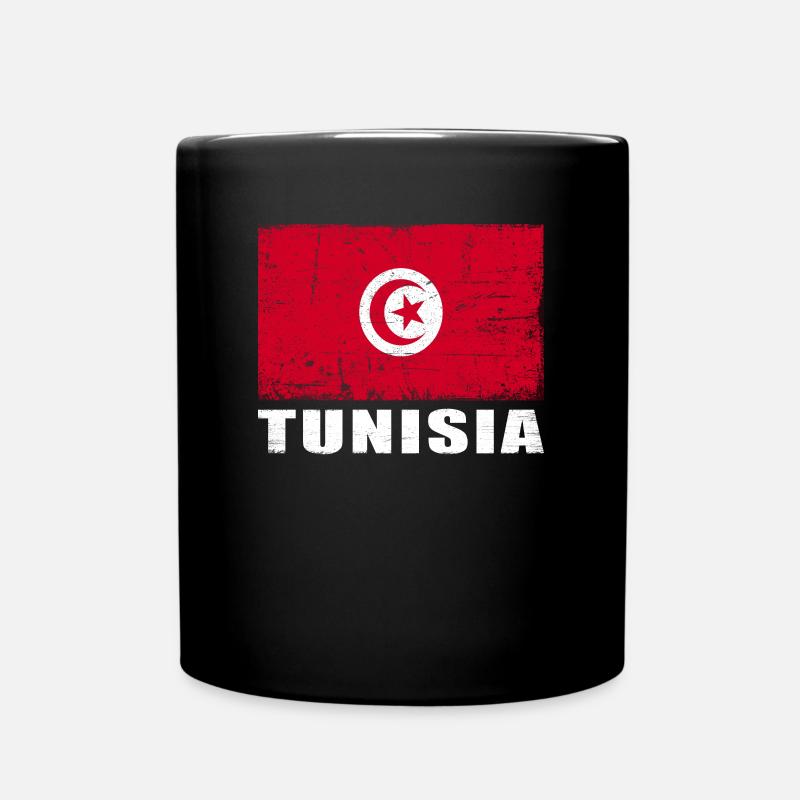 Drapeau tunisien Grunge Tunisie Drapeau - Mug uni - noir