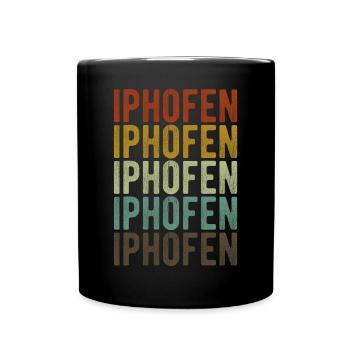 Iphofen City Retro Vintage - Full Colour Mug - black - Front