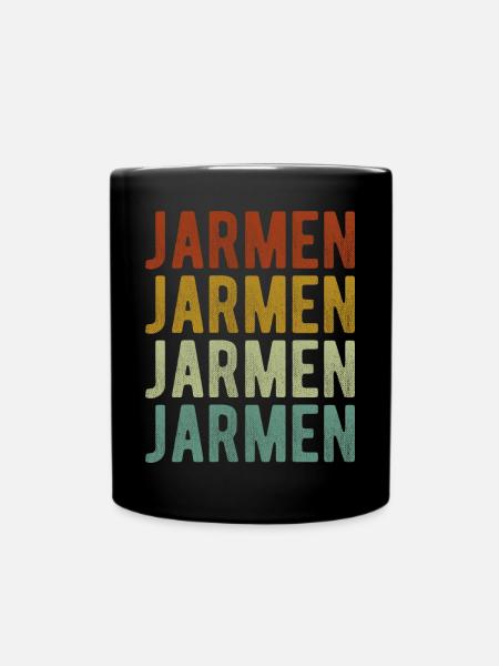 Jarmen Stadt Retro Vintage - Tasse einfarbig - Schwarz