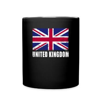 United Kingdom Flag Grunge UK - Full Colour Mug - black - Front