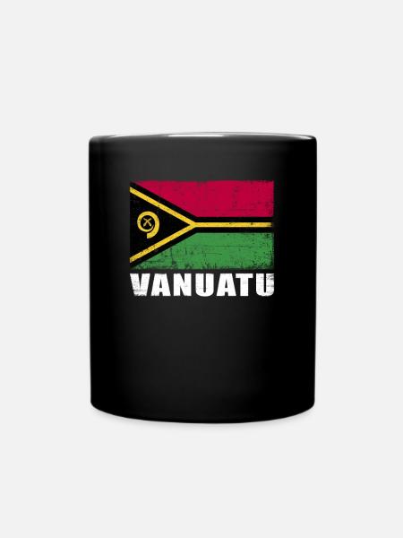 Vanuatu Drapeau Grunge Vanuatu Drapeau - Mug uni - noir