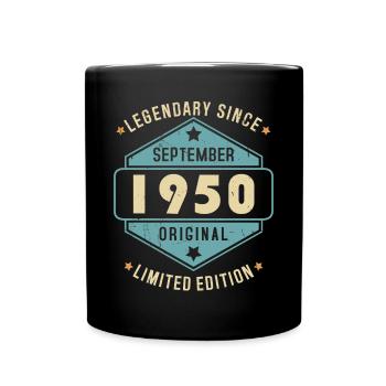 Septembre 1950 Vintage Retro Anniversaire - Mug uni - noir - Devant