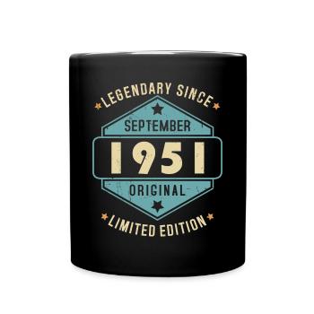 Septembre 1951 Vintage Retro Anniversaire - Mug uni - noir - Devant