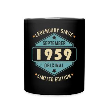 Septembre 1959 Vintage Retro Anniversaire - Mug uni - noir - Devant