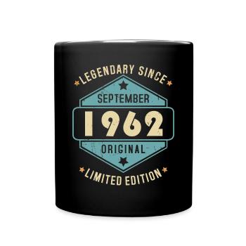 Septembre 1962 Vintage Retro Anniversaire - Mug uni - noir - Devant