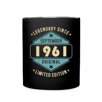 Septembre 1961 Vintage Retro Anniversaire - Mug uni - noir - Devant