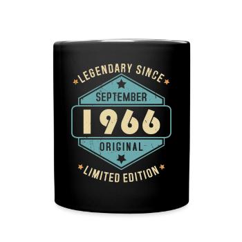 Septembre 1966 Vintage Retro Anniversaire - Mug uni - noir - Devant