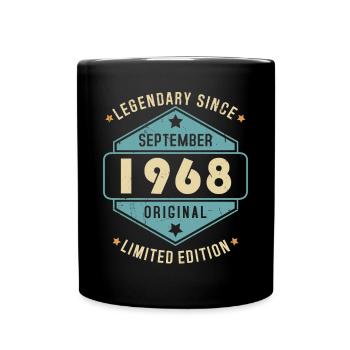 Septembre 1968 Vintage Retro Anniversaire - Mug uni - noir - Devant