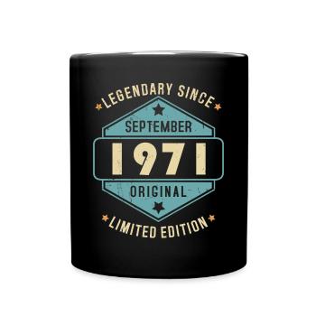 Septembre 1971 Vintage Retro Anniversaire - Mug uni - noir - Devant