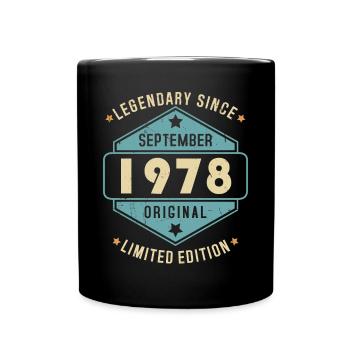 Septembre 1978 Vintage Retro Anniversaire - Mug uni - noir - Devant