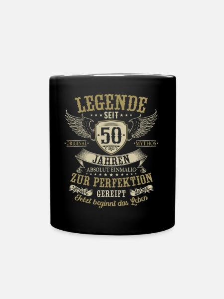 50 Geburtstag Legende Geburtstagsspruch 50 Jahre - Tasse einfarbig - Schwarz