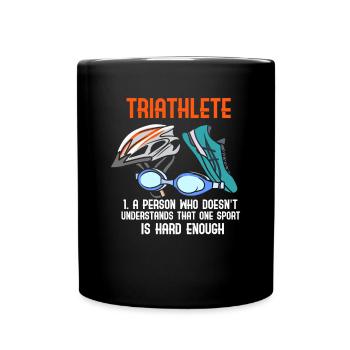 Définition du triathlète Swim Bike Run Triathlon - Mug uni - noir - Devant