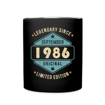 Septembre 1986 Vintage Retro Anniversaire - Mug uni - noir - Devant