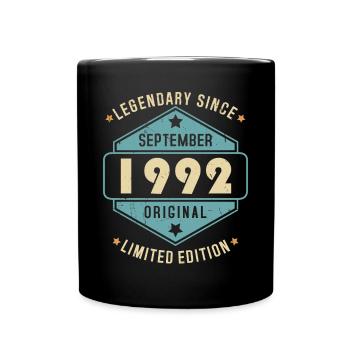 Septembre 1992 Vintage Retro Anniversaire - Mug uni - noir - Devant