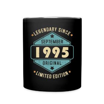 Septembre 1995 Vintage Retro Anniversaire - Mug uni - noir - Devant