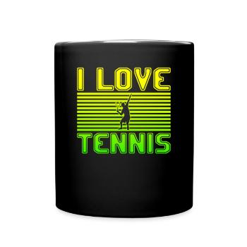 I love tennis - Full Colour Mug - black - Front