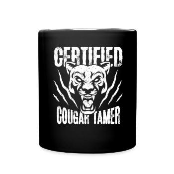 Zertifizierter Cougar-Tamer Grafik - Tasse einfarbig - Schwarz - Vorne