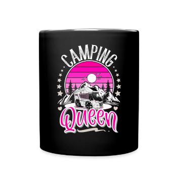 Camping Queen Camper Camping Grand-mère - Mug uni - noir - Devant