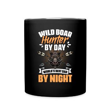 Chasseur de sanglier Drôle d’humour de chasse au cochon pour - Mug uni - noir - Devant
