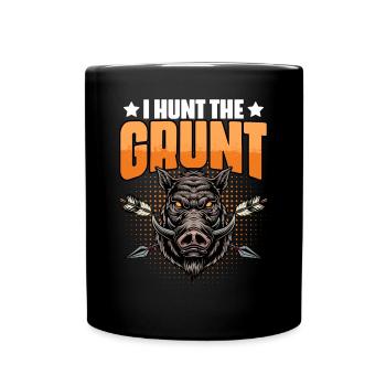 Lustiger Grunt-Jagd-Humor für grunzende Schweine- - Tasse einfarbig - Schwarz - Vorne