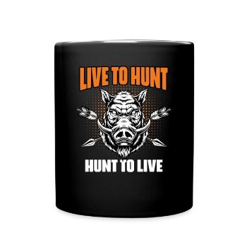 Drôle d’humour de chasse au sanglier pour un - Mug uni - noir - Devant