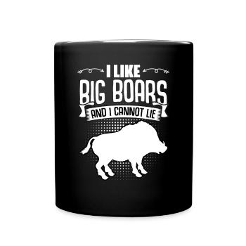 J’aime Big Funny Wild Boar Hunting Humor pour - Mug uni - noir - Devant