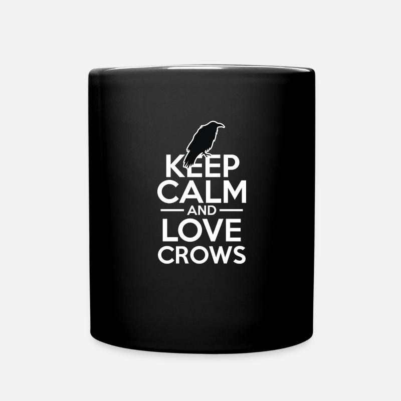 Rabe Krähe Vogel Kraehe Vögel Natur Crow GEschenk - Tasse einfarbig - Schwarz