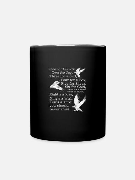 Rabe - Tasse einfarbig - Schwarz