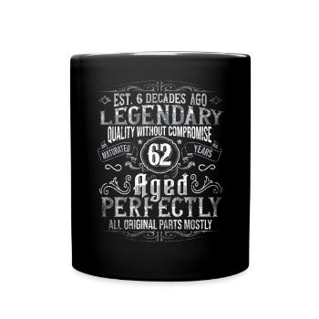 Legendary 62 years old gift for his 62nd birthday - Full Colour Mug - black - Front