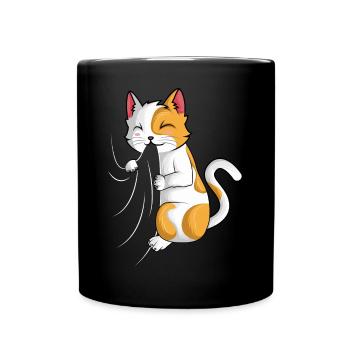 Chats Amoureux des chats Chatons Filles Enfants - Mug uni - noir - Devant