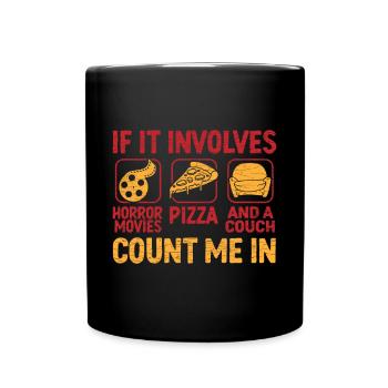 Halloween Horrorfilme - Tasse einfarbig - Schwarz - Vorne