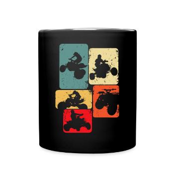 Quad ATV Quad Kinder Jungen Männer - Tasse einfarbig - Schwarz - Vorne