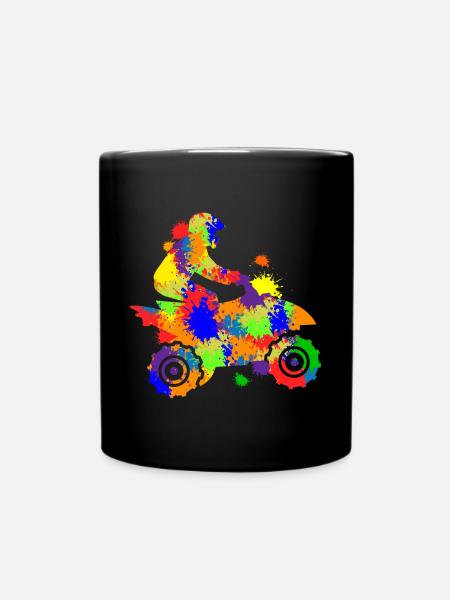 Quad Rider Offroad ATV Quad Biker Kids Boys - Full Colour Mug - black