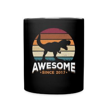 Fantastique depuis 2017 Amateur de dinosaures Dino - Mug uni - noir - Devant