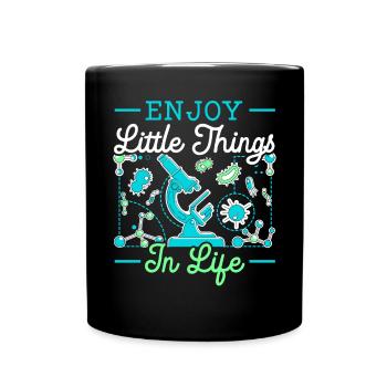 Profitez des petites choses en microbiologie des sciences de la vie - Mug uni - noir - Devant