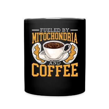 Fueled By Mitochondria And Coffee Science - Full Colour Mug - black - Front