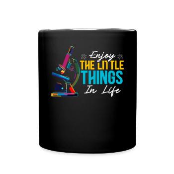Profitez des petites choses en microbiologie des sciences de la vie - Mug uni - noir - Devant