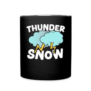 Thunder Snow Lover Eiskalte verschneite Wintersaison - Tasse einfarbig - Schwarz - Vorne